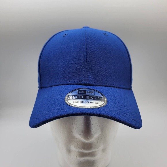 New Era Other - New Era Mens Womens Large/X Large 39Thirty Stretch Fit Hat Blue Blank Cap
